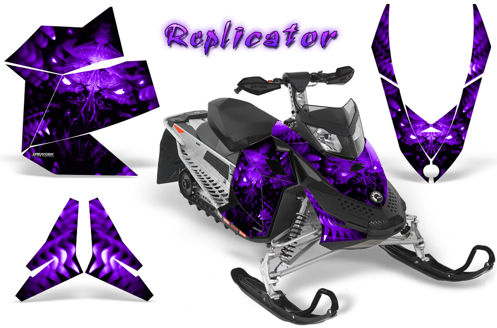 Skidoo REV XP Graphics Kit Replicator Purple